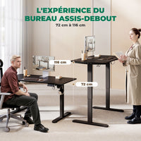 Bureau assis-debout électrique StepDesk — 140 × 70 cm, hauteur 72-116 cm — vue 5