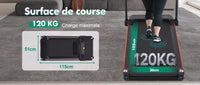 Tapis de course pliable StepDesk Run — inclinaison 8 %, 1 à 12 km/h — vue 4
