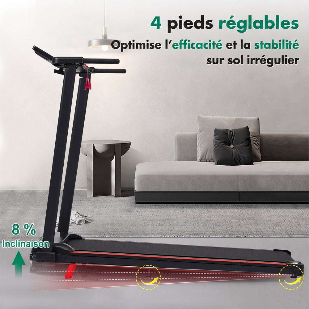 Tapis de course pliable StepDesk Run — inclinaison 8 %, 1 à 12 km/h